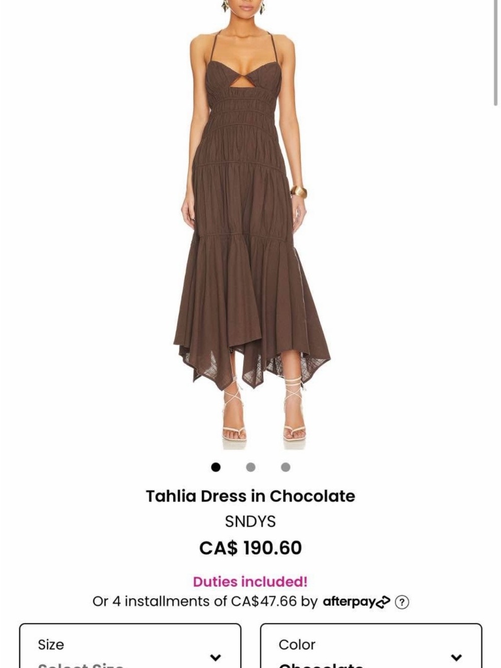 Tahlia Dress in Chocolate